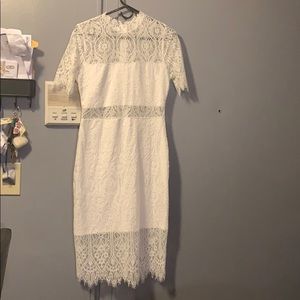 white lace dress